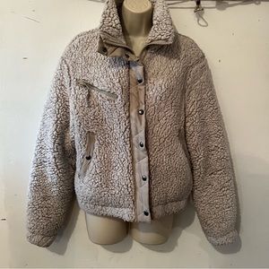 Lola Shearling Button-Up Jacket